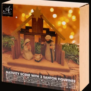 Action Seizoensdecoratie^Absolu Chic houten kerststal