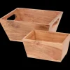 Action Woonaccessoires^Acaciahouten opbergbakken