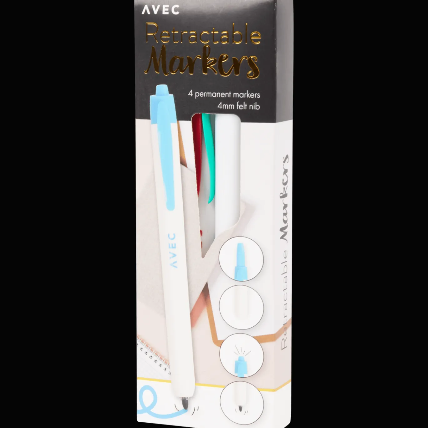 Action Schrijfwaren^Avec intrekbare markers