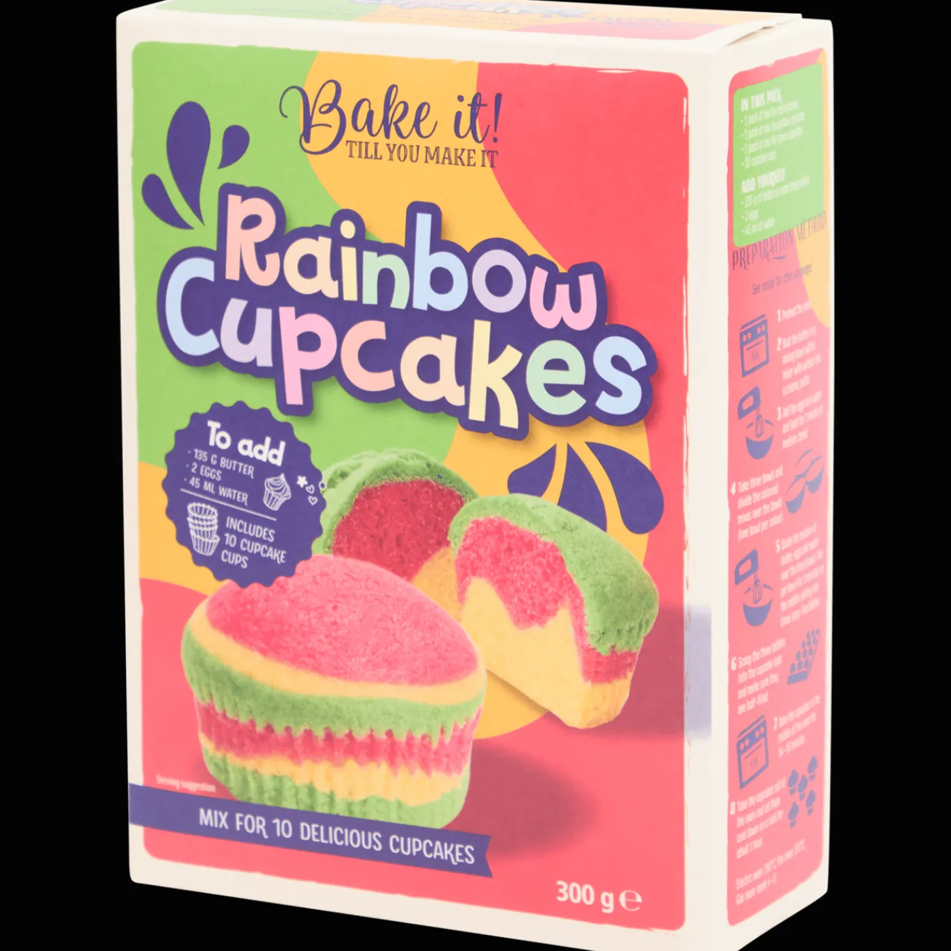 Action Koek & Bakproducten^Bake it! unicorn/regenboog cupcakes