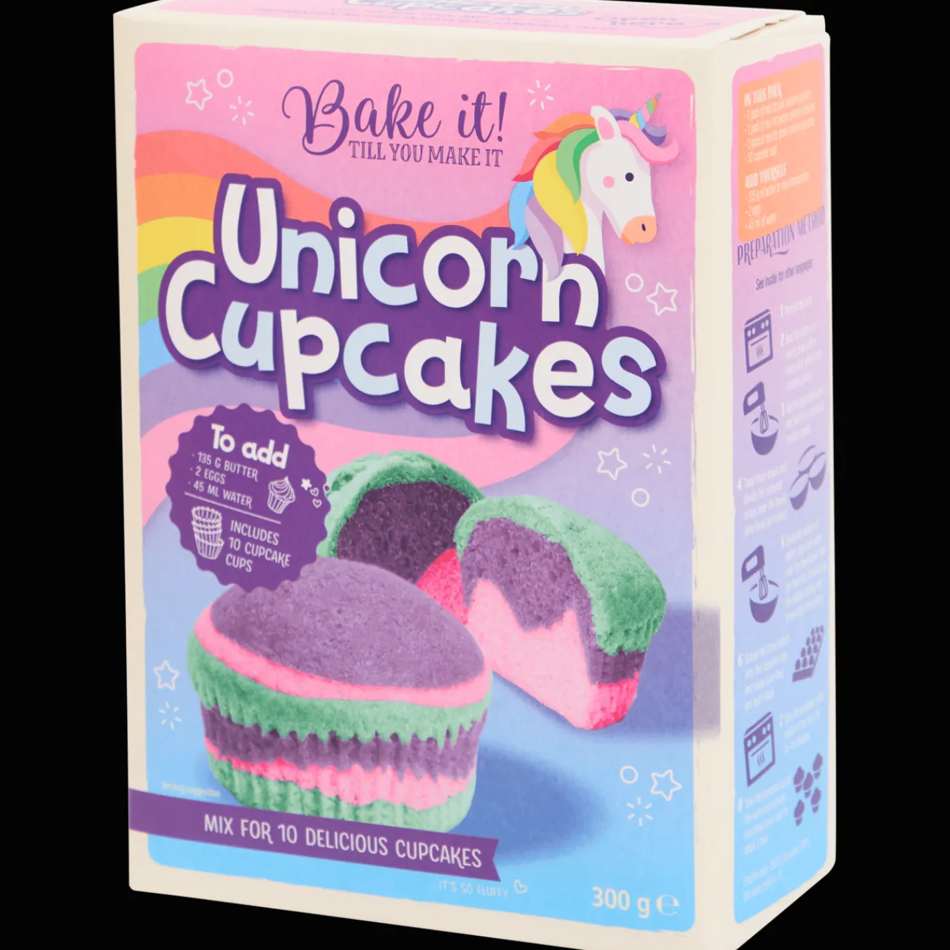Action Koek & Bakproducten^Bake it! unicorn/regenboog cupcakes