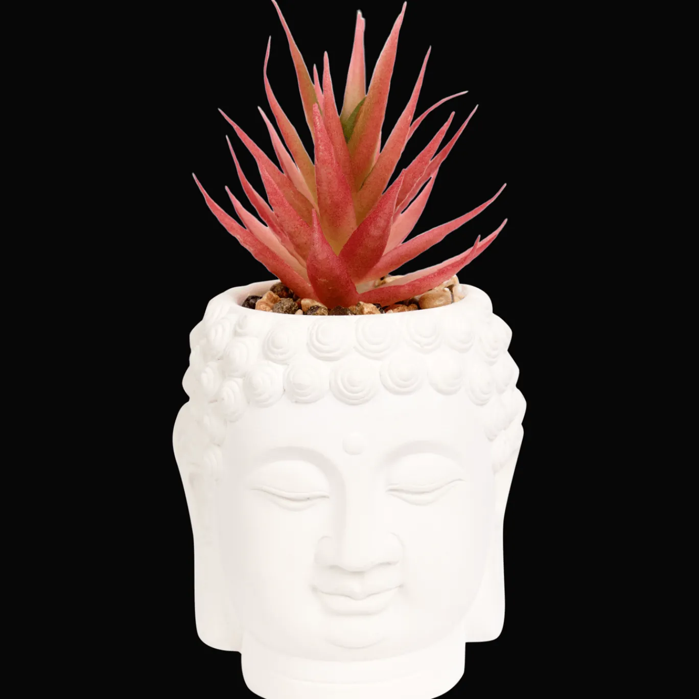 Action Bloempotten^Boeddha-bloempot met kunstplant