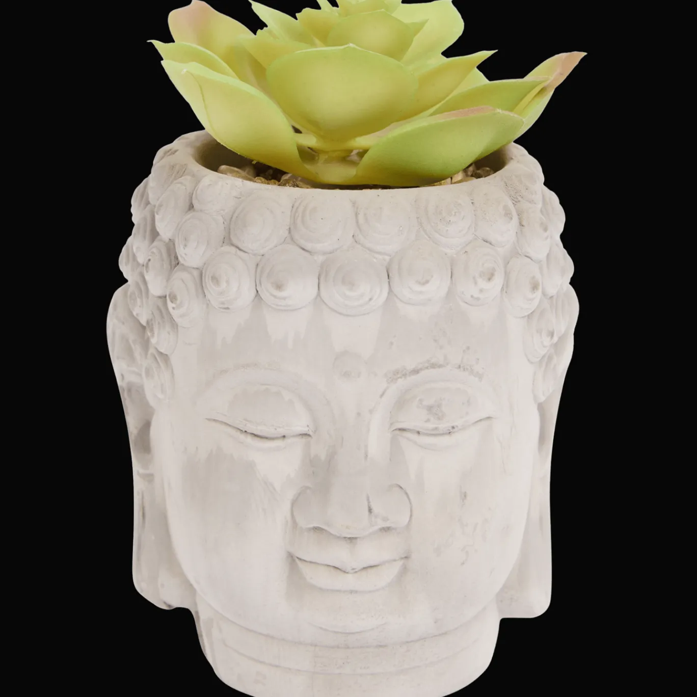 Action Bloempotten^Boeddha-bloempot met kunstplant