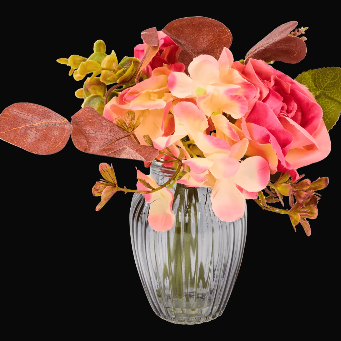 Action Kunstplanten & -Bloemen^Boeket kunstbloemen in vaas