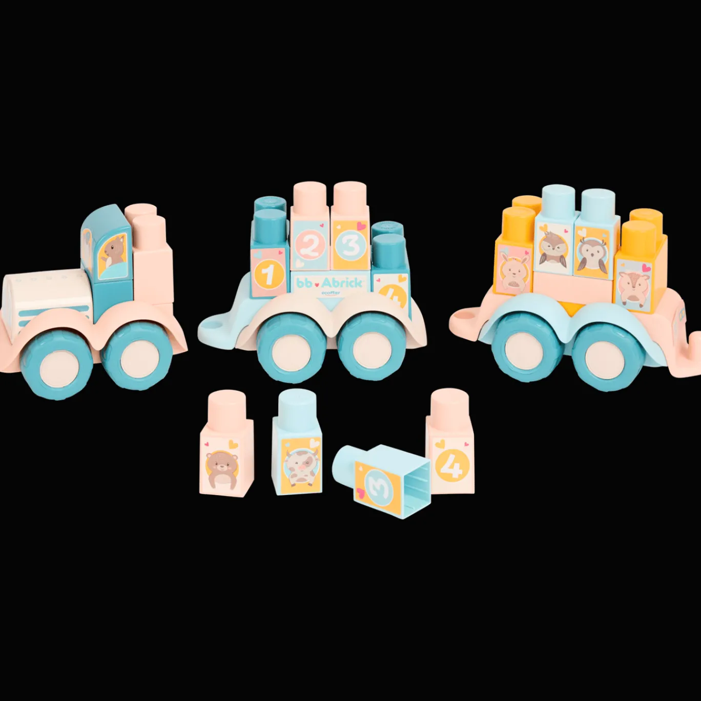 Écoiffier Houten Speelgoed^speelgoedtrein met blokken