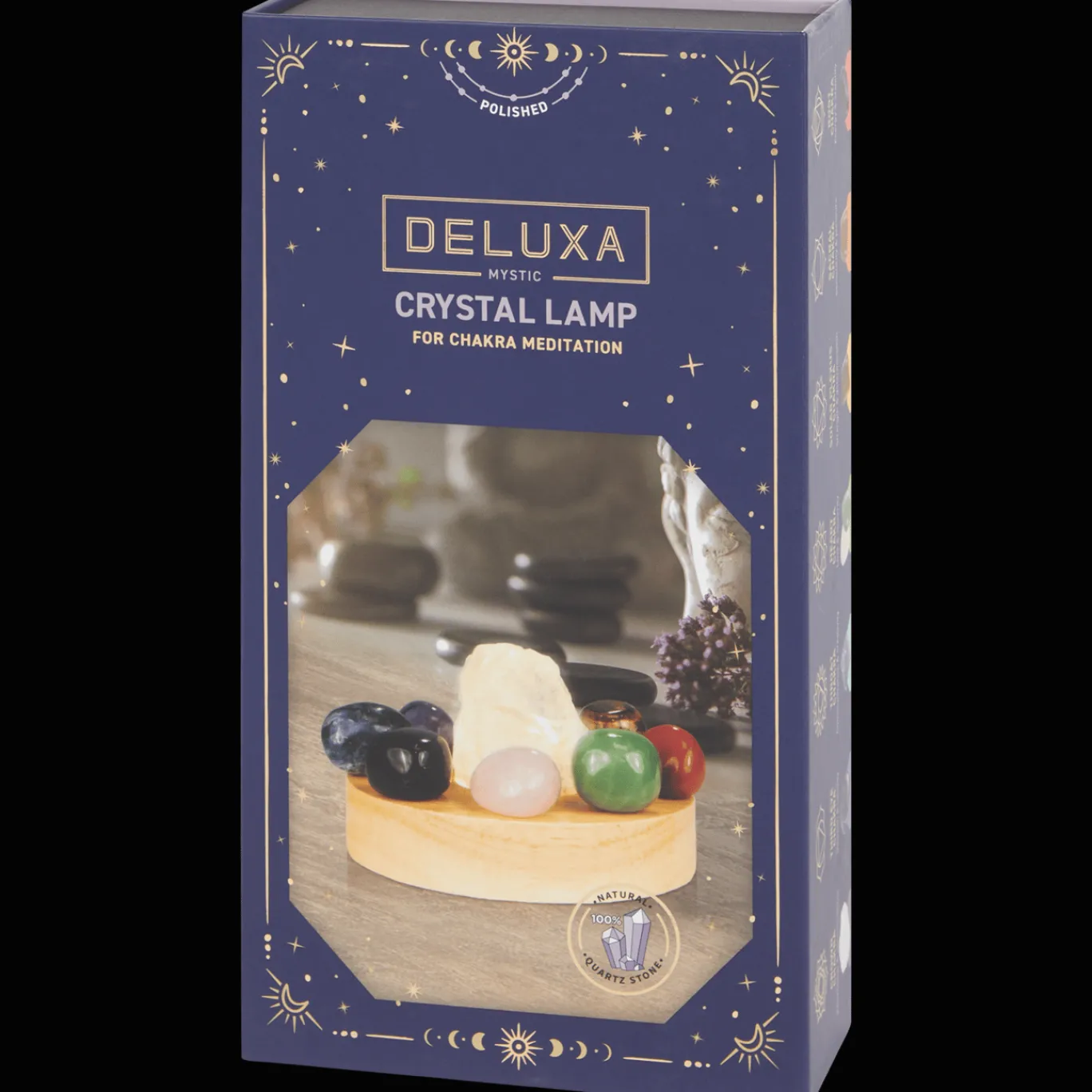 Action Lampen^Deluxa chakralamp met 8 kristallen