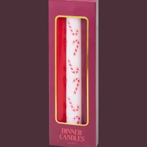 Action Kaarsen^Dinerkaarsen met kerstprint