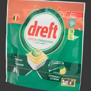 Dreft Afwas- & Wasmiddelen^All-in-One vaatwascapsules Fresh Original