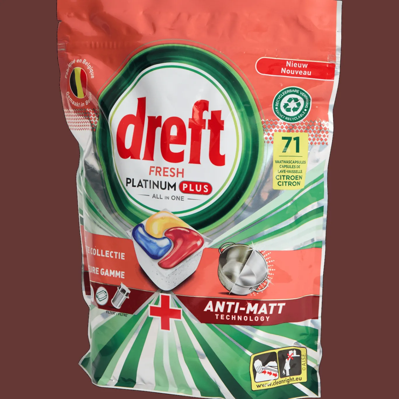 Dreft Afwas- & Wasmiddelen^Fresh Platinum Plus vaatwastabletten All in One