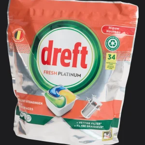 Dreft Afwas- & Wasmiddelen^Fresh Platinum vaatwastabletten Original