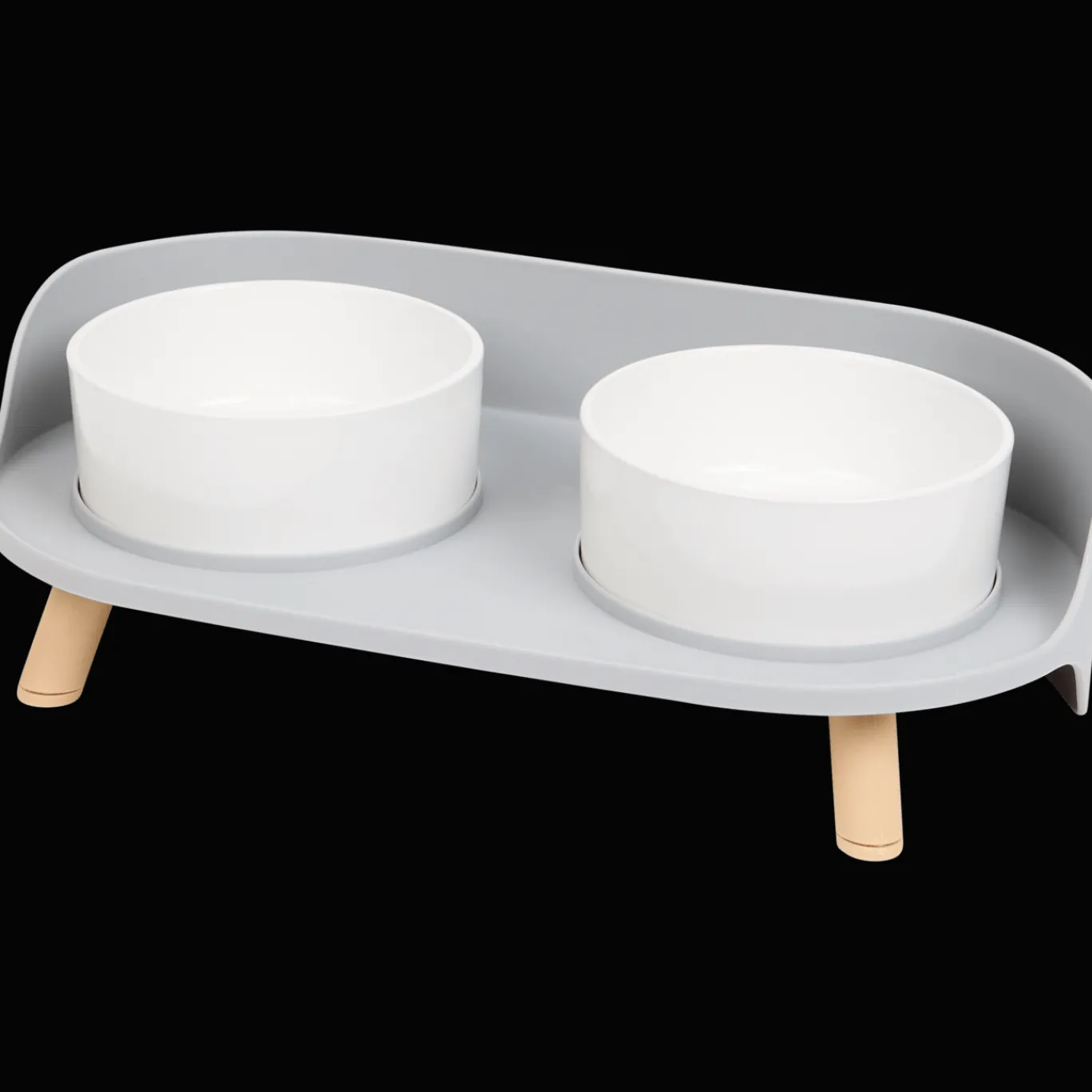 dubbele_voerbak_op_pootjes_1.webp Action Dierenbenodigdheden^Dubbele voerbak op pootjes