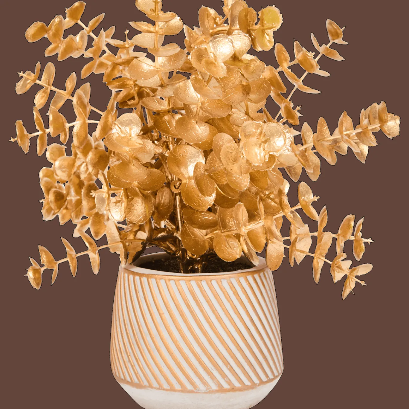 Action Kunstplanten & -Bloemen^Gouden kunstplant in pot