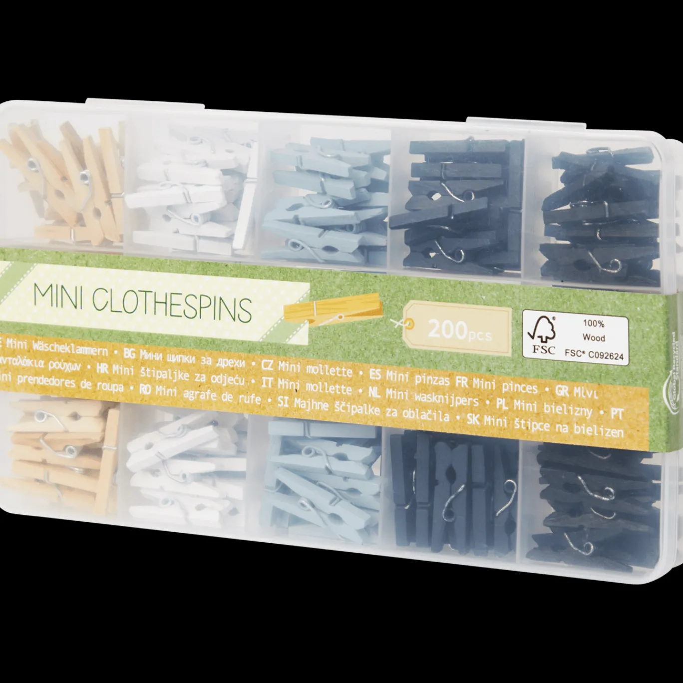 Action Knutselen^Hobby knijpers in opbergdoos