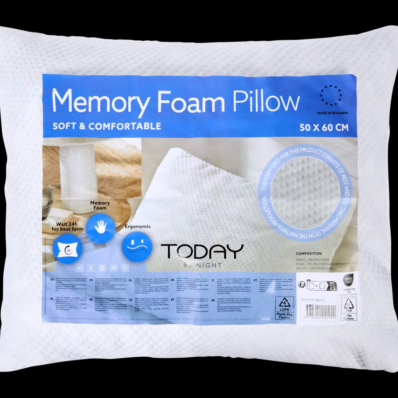 Action Beddengoed^Hoofdkussen met zacht memoryfoam