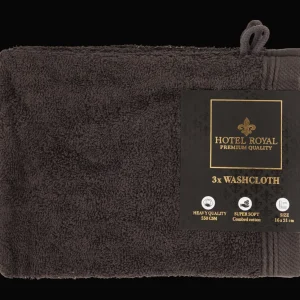 Hotel Royal Badtextiel^washandjes antraciet