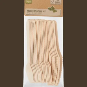 Action Feestartikelen^Houten bestekset