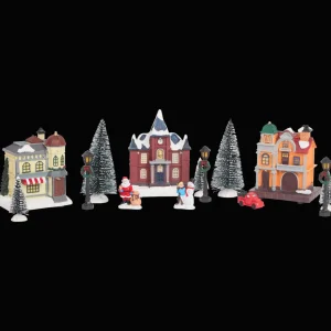 Action Seizoensdecoratie^Kerstdorp met verlichting