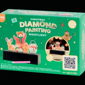 Action Knutselen^Kids Kingdom diamond painting kerstnachtlampje