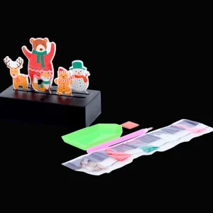 Action Knutselen^Kids Kingdom diamond painting kerstnachtlampje