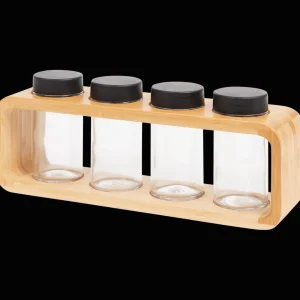 Action Keukengerei^Kruidenrek met glazen potjes