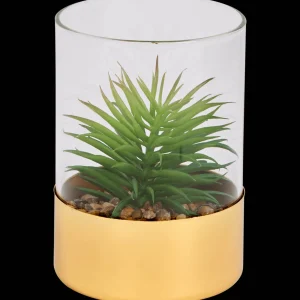 Action Kunstplanten & -Bloemen^Kunstvetplant in glazenpot