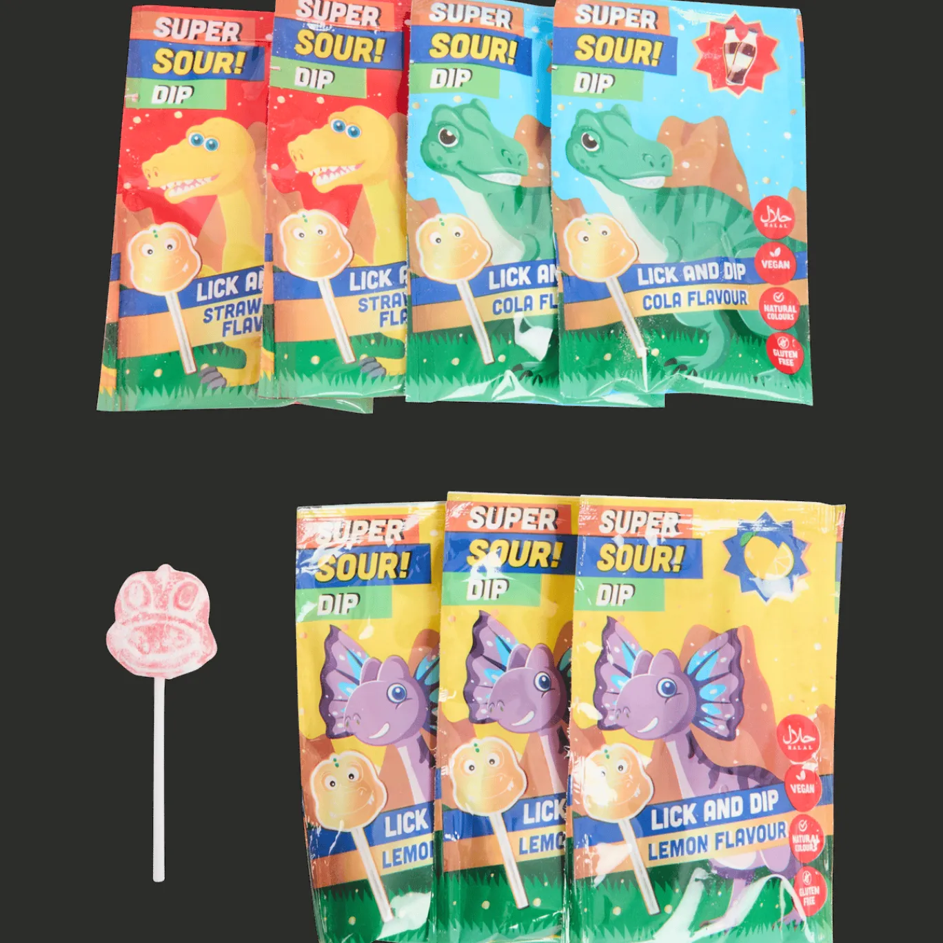 Action Drop & Snoep^Lolly's met dip