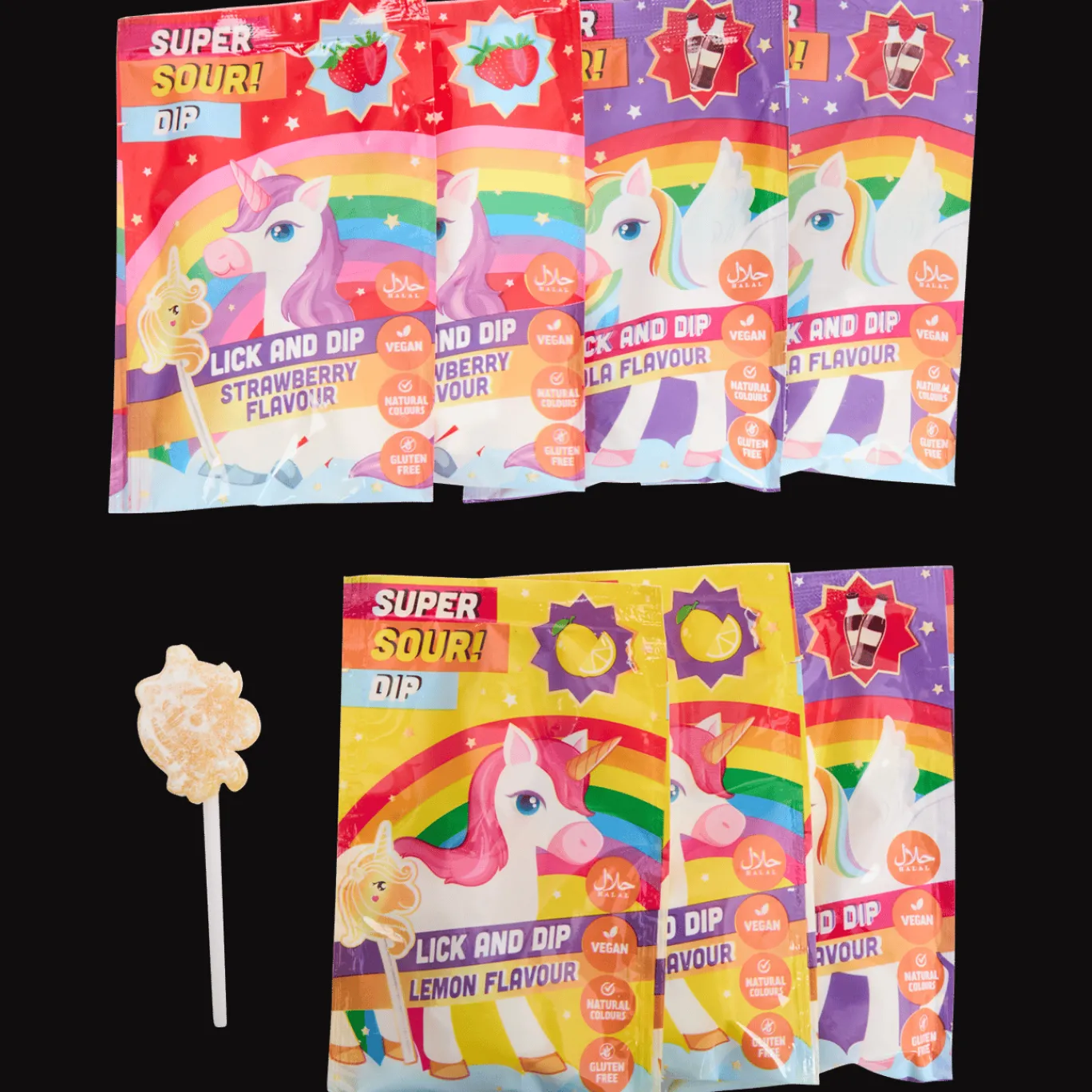 Action Drop & Snoep^Lolly's met dip