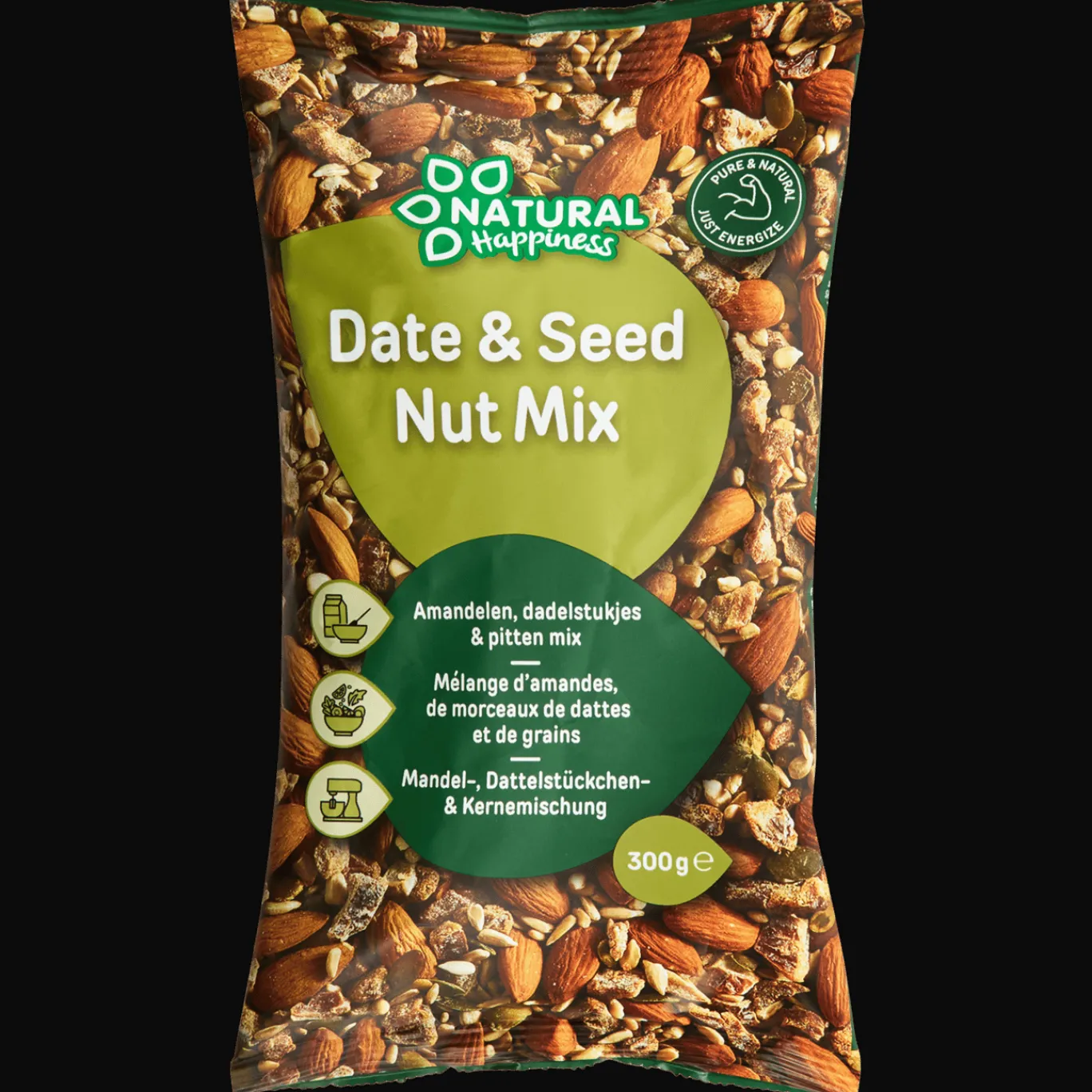 Action Chocolade^Natural Happiness dadel-, zaden- en notenmix