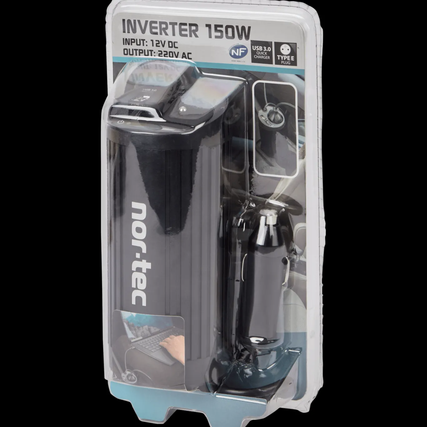 Action Verlengsnoeren^Nor-Tec auto-omvormer