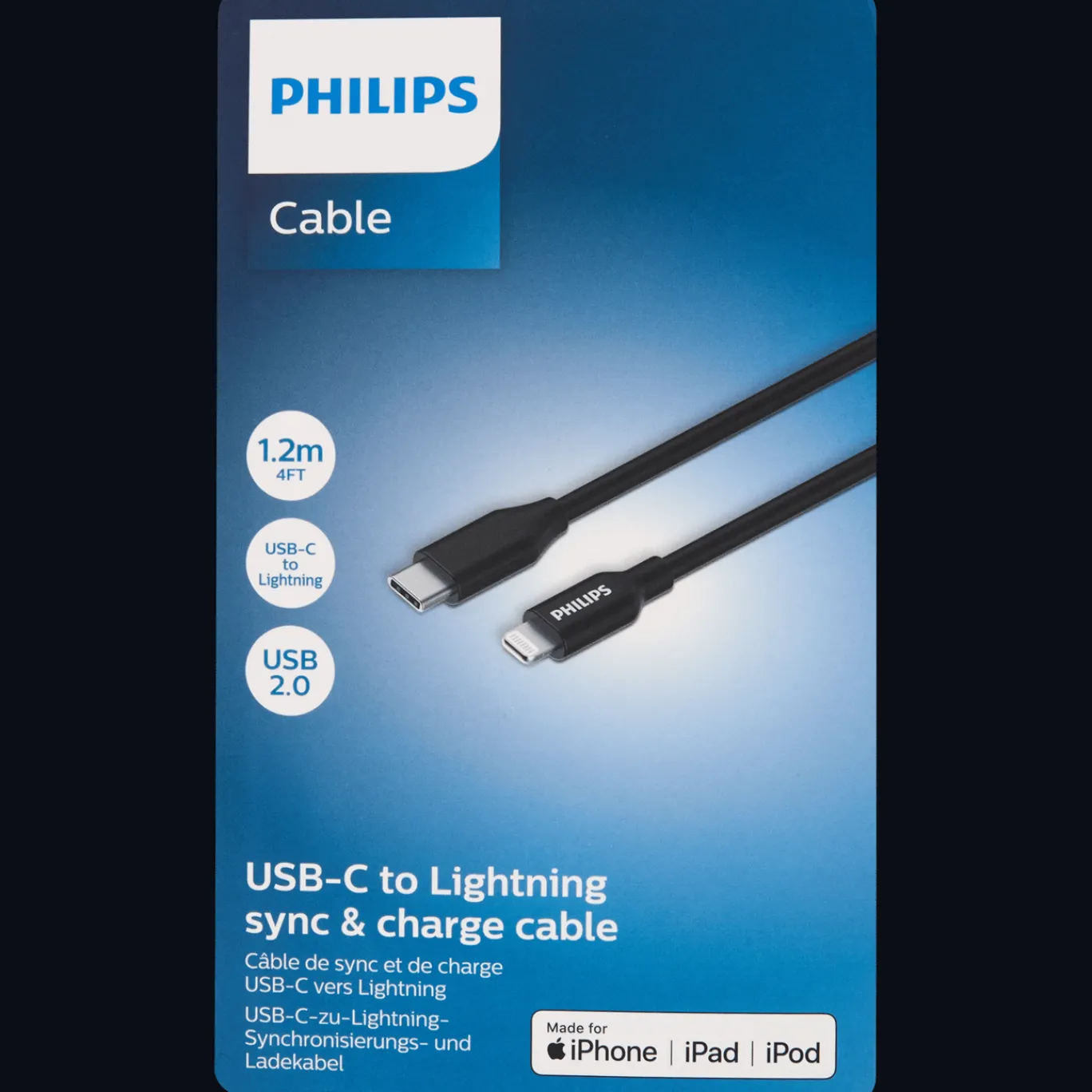 Philips Multimedia Accessoires^USB-C naar lightening kabel