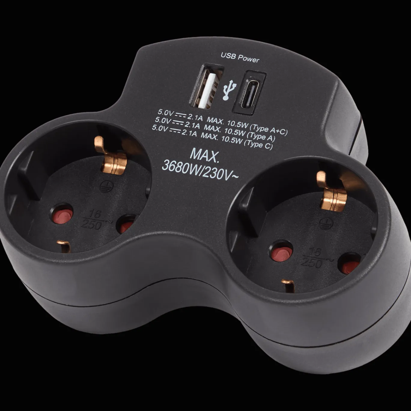 Pro-max Verlengsnoeren^dubbele wandstekker