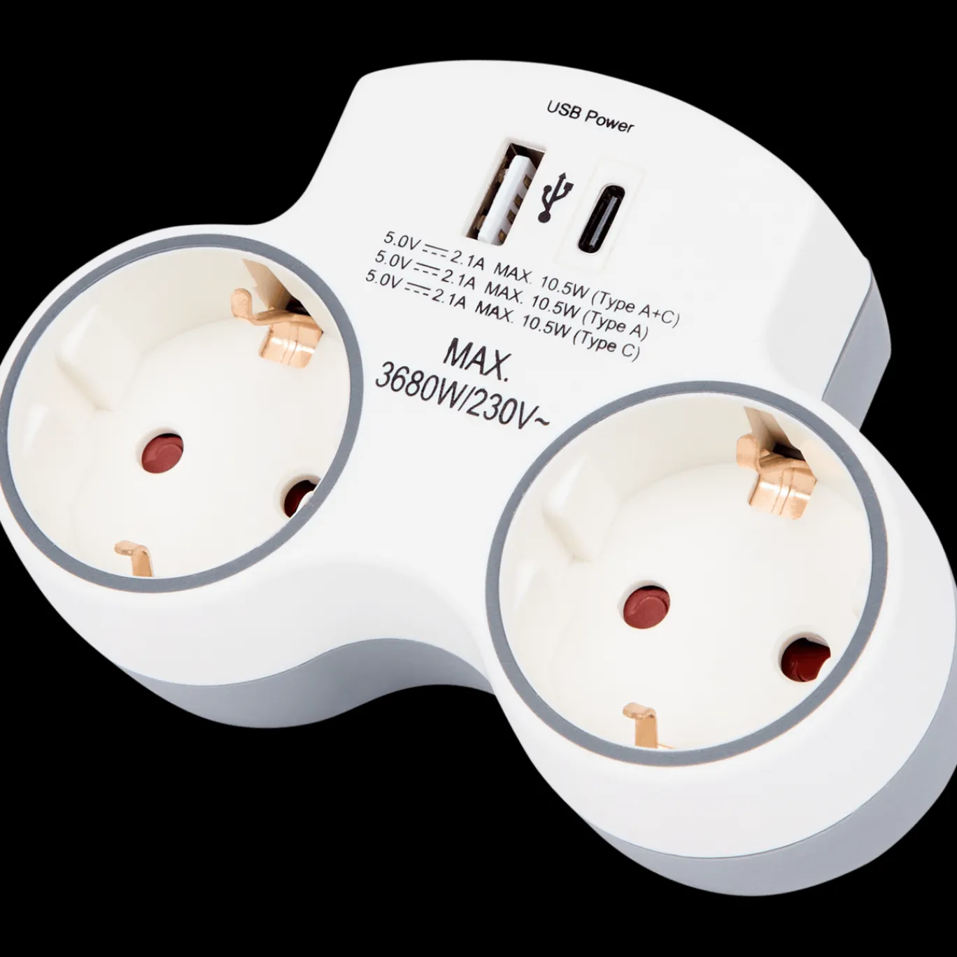 Pro-max Verlengsnoeren^dubbele wandstekker