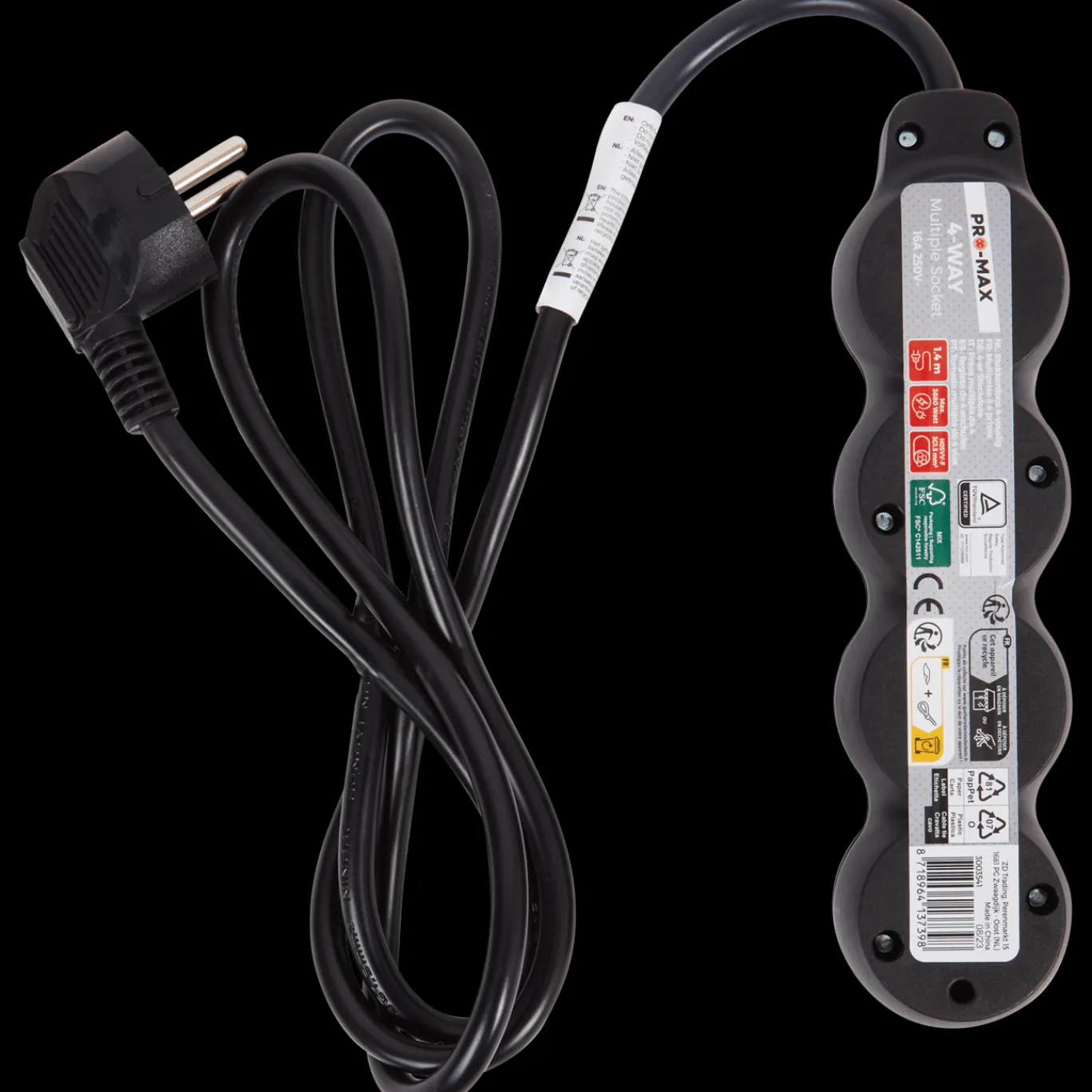 Pro-max Verlengsnoeren^stekkerdoos