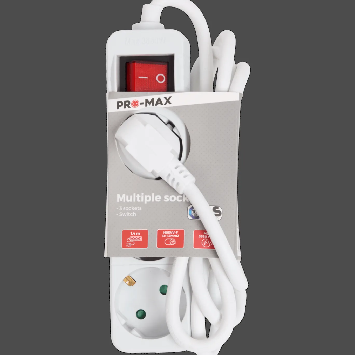 Pro-max Verlengsnoeren^stekkerdoos