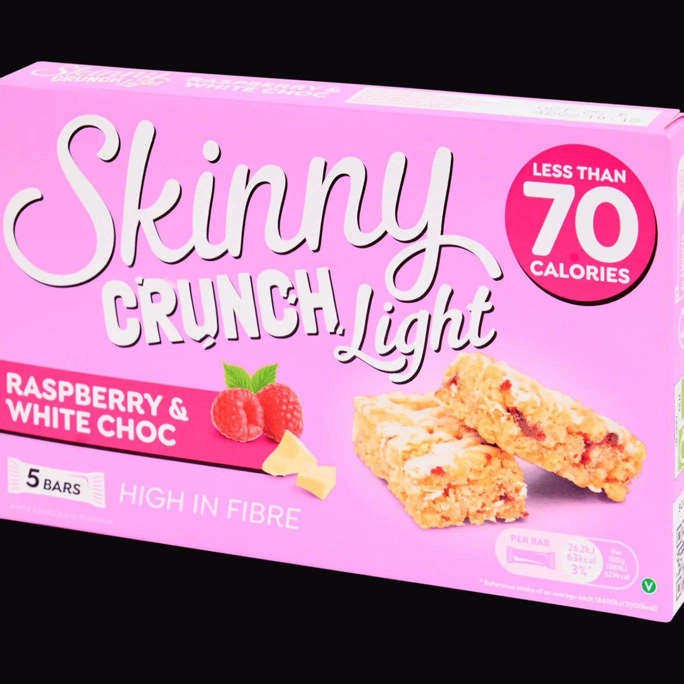 Skinny Bars Koek & Bakproducten^Light mueslirepen Framboos & Witte Chocolade