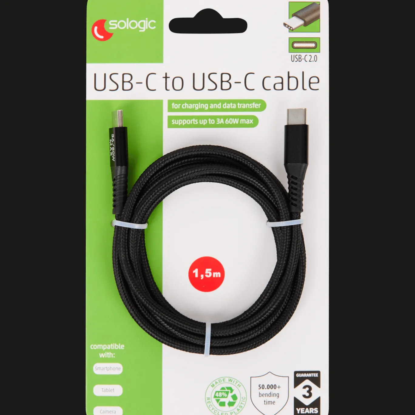 sologic_laad_en_datakabel_usbc_naar_usbc_5.webp Action Kabels & Splitters^Sologic laad- en datakabel USB-C naar USB-C