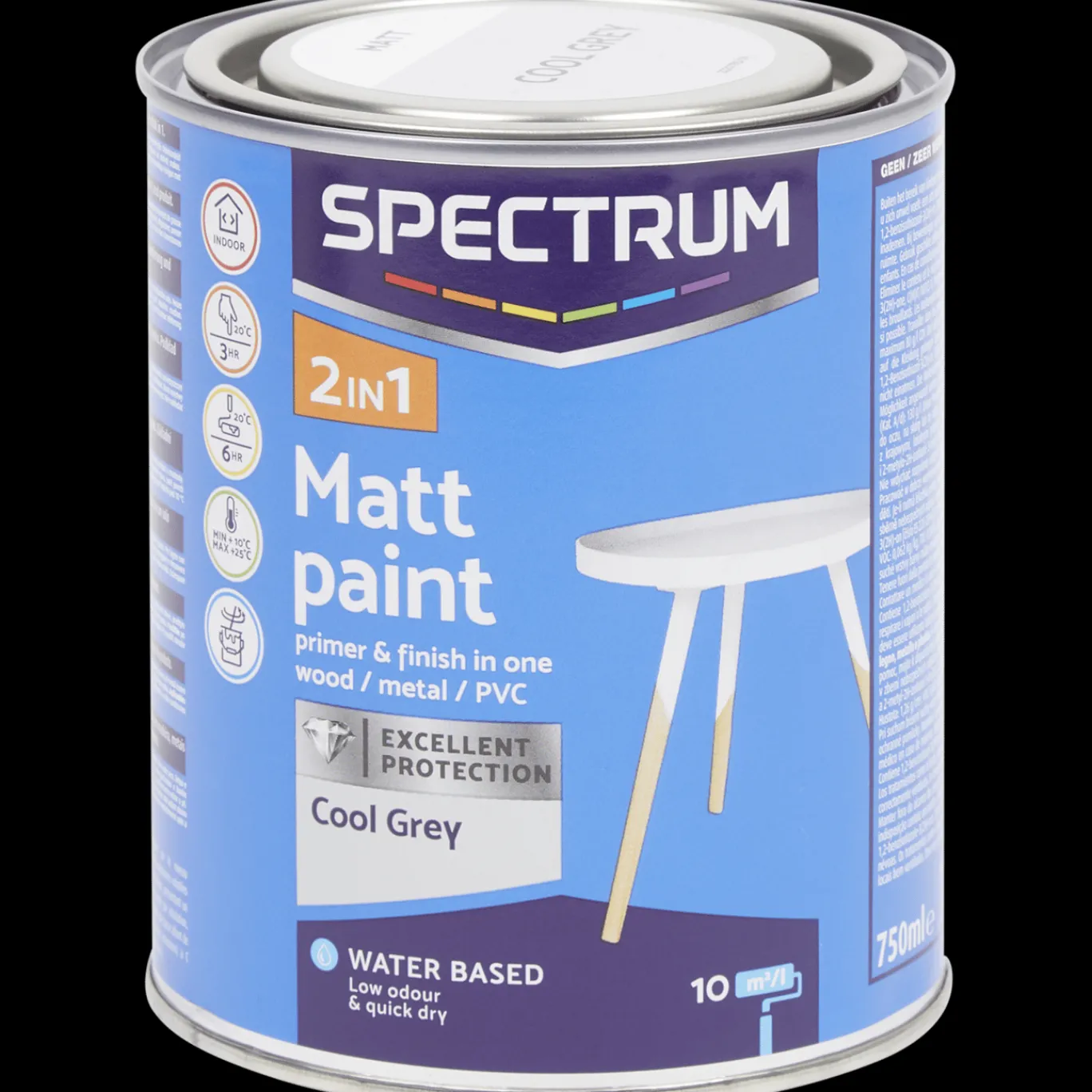 Spectrum Verf^2-in-1 matte verf cool grey