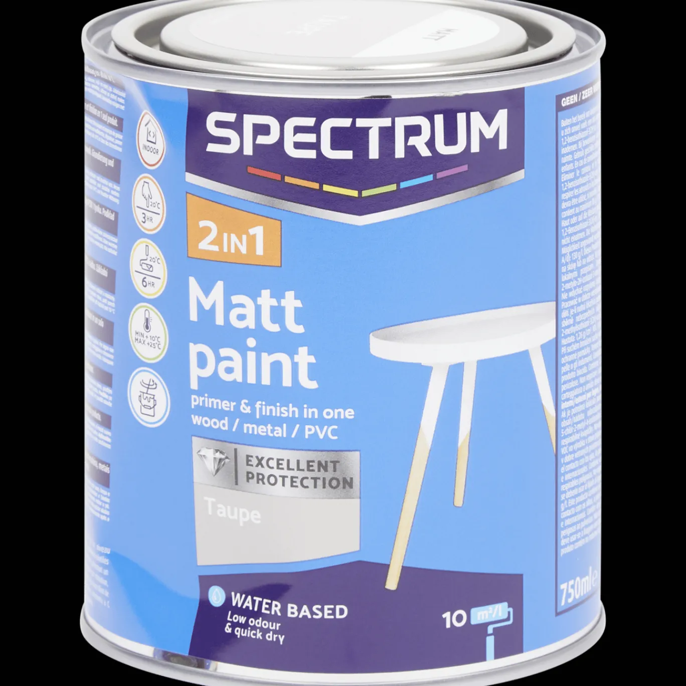 Spectrum Verf^2-in-1 matte verf taupe