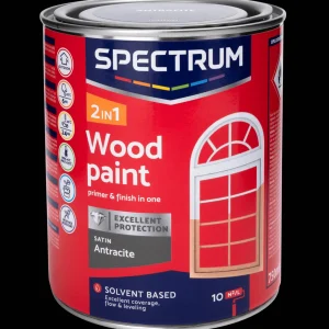 Spectrum Verf^2-in-1 zijdeglans houtlak antraciet