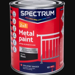 Spectrum Verf^2-in-1 zijdeglans metaallak zwart