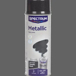 Spectrum Verf^metallic spuitverf zwart