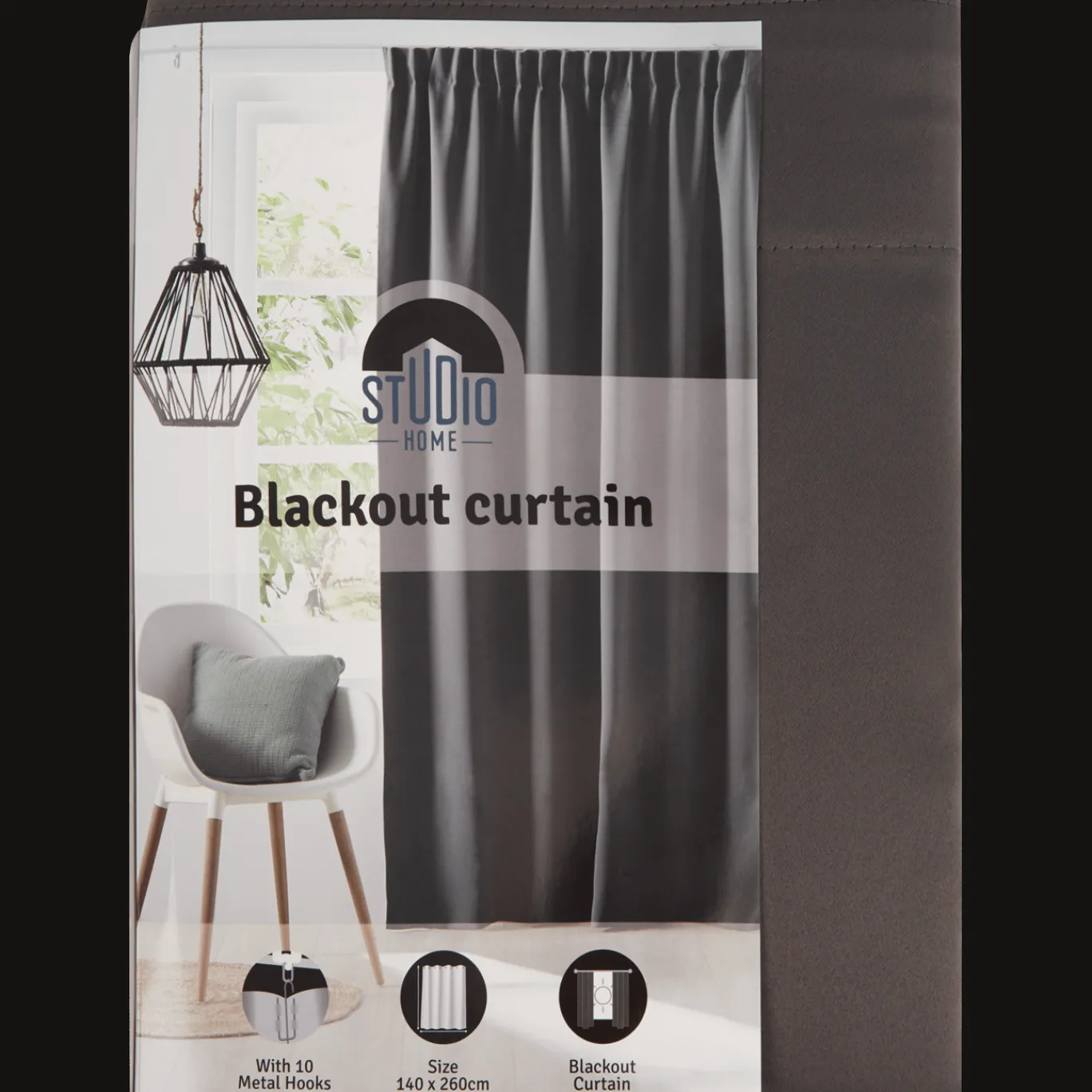 Studio Home Raamdecoratie^verduisterend kant-en-klaar gordijn