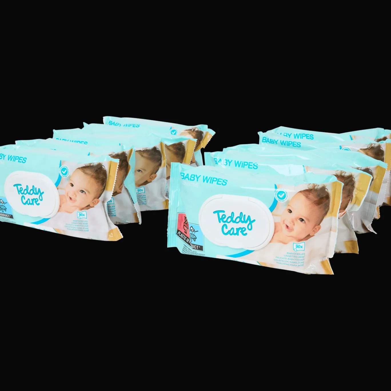 Teddy Care Lichaamsverzorging^voordeelverpakking babydoekjes Sensitive