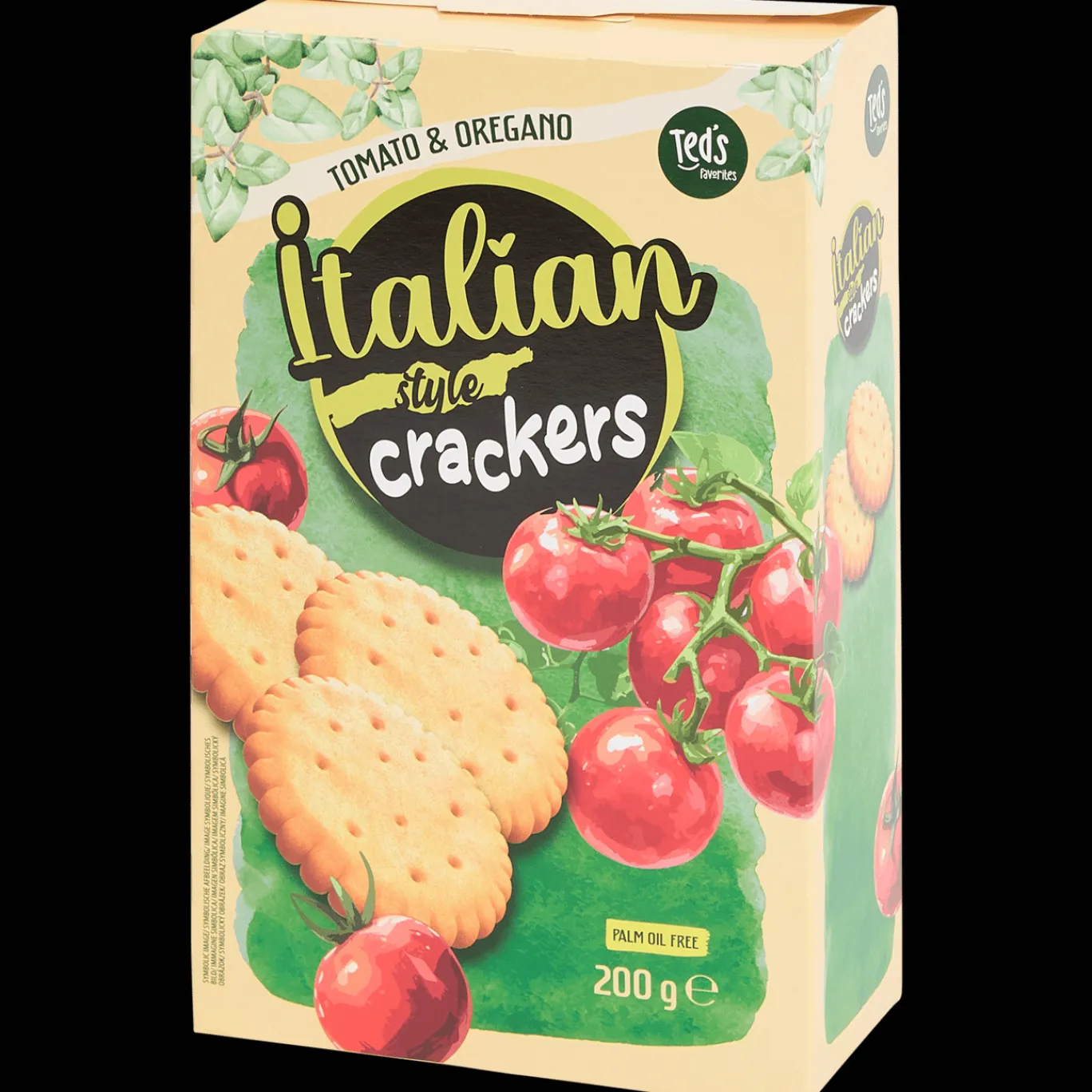 Action Chips^Ted's Favorites Italian Style crackers Tomaat en Oregano