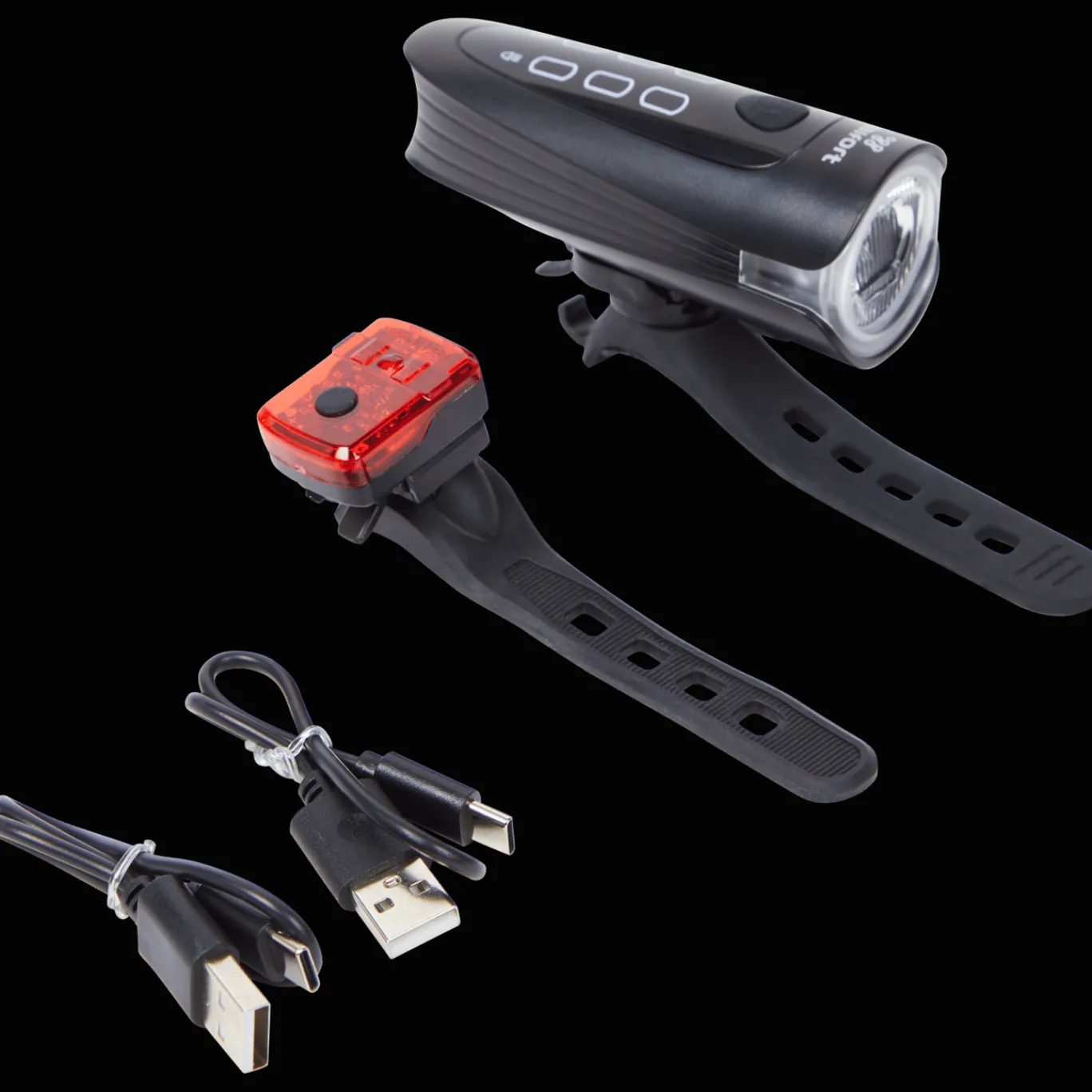 Walfort Fietsaccessoires^oplaadbare fietslampenset