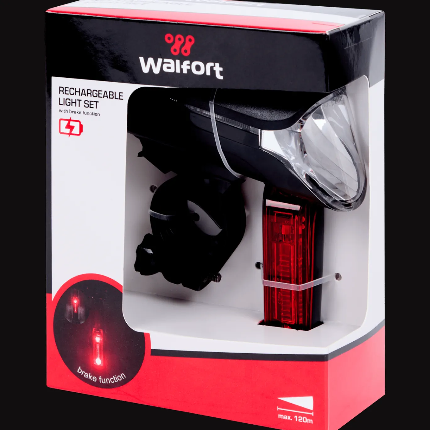 Walfort Fietsaccessoires^oplaadbare fietslampjesset