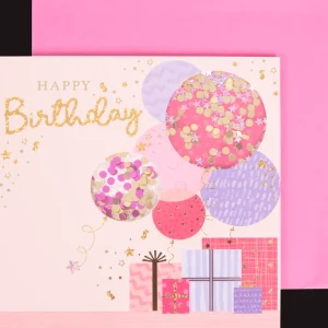 Action Kaarten^Wenskaart met confetti