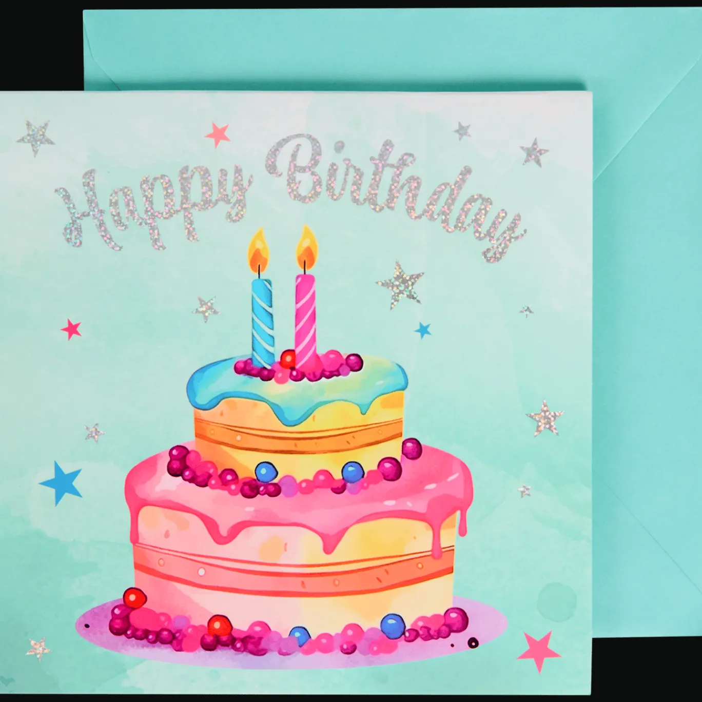 Action Kaarten^Wenskaart met muziek en licht