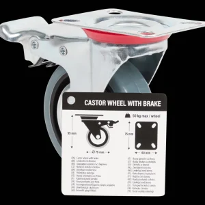 Werckmann Gereedschap^zwenkwiel met rem