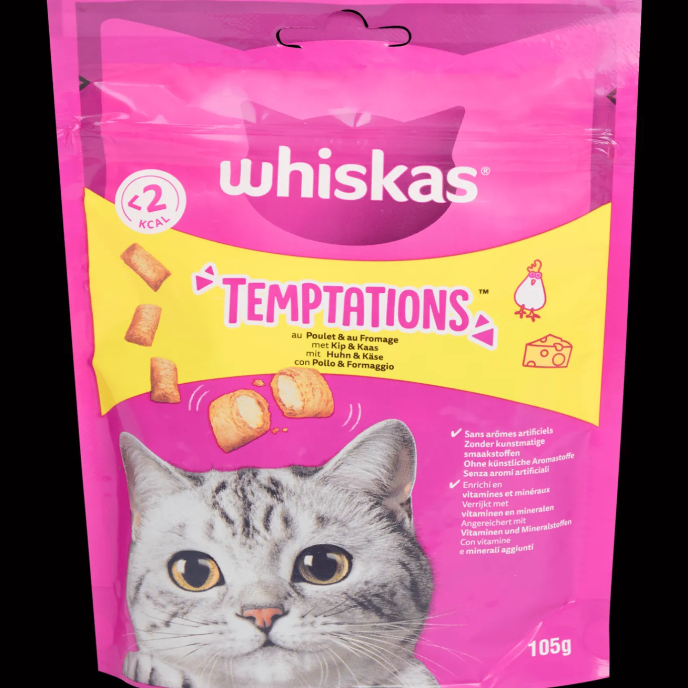 Whiskas Kat | Dierenvoeding^Temptations kattensnoepjes kip en kaas